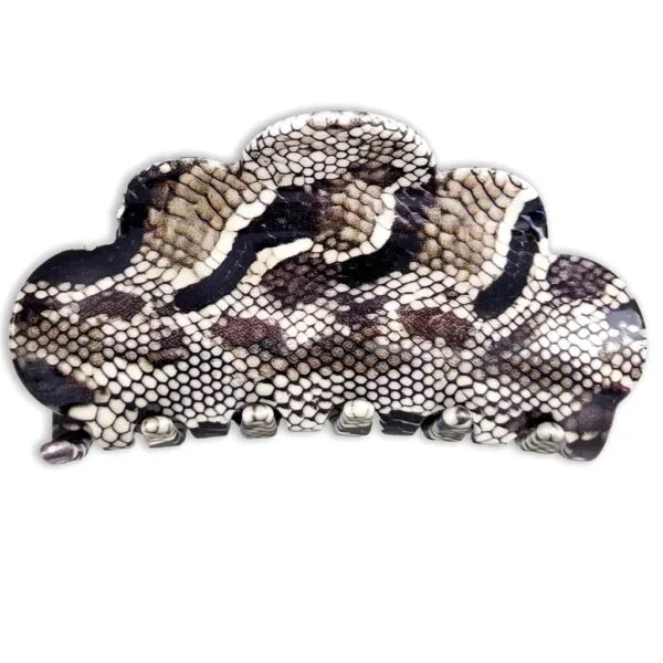 Pince cheveux motif python – Élégance sauvage et allure sophistiquée | ClawMeUp Paris