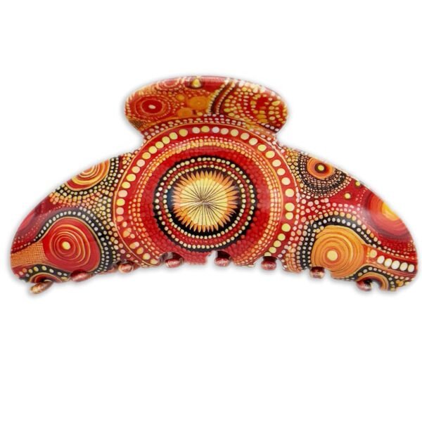 Pince cheveux épais orange – Maintien parfait et design artistique | ClawMeUp Paris