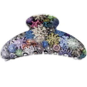 pince à cheveux artistique corail multicolore pour femme