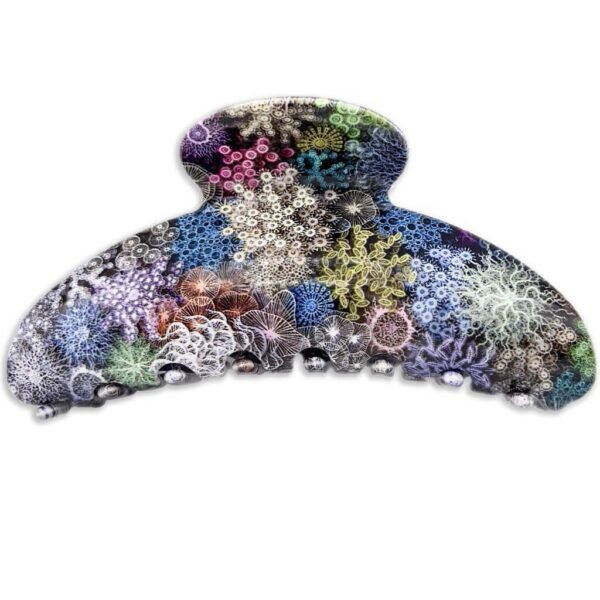 Pince crabe cheveux chic – Design corail multicolore | ClawMeUp Paris