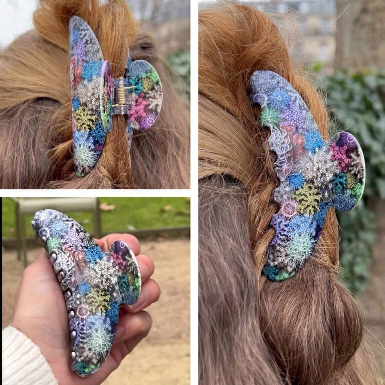 Pince à cheveux corail tendance – barrette créateur ClawMeUp