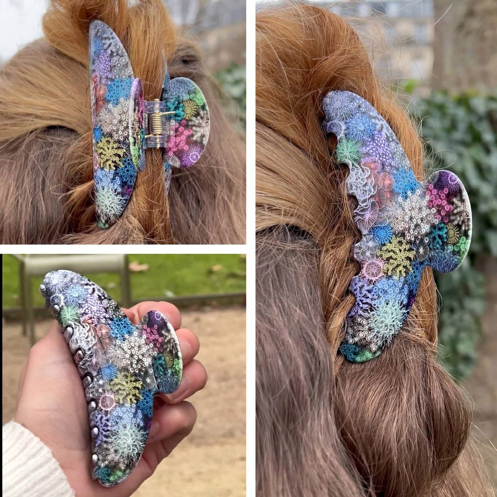 Pince à cheveux corail tendance – barrette créateur ClawMeUp