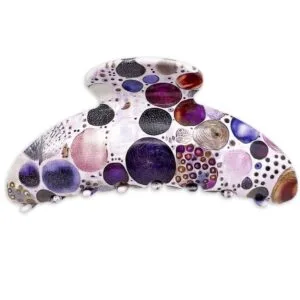 Pince à cheveux originale – Motif artistique à pois multicolores