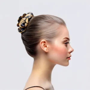 Pince Cheveux Femme Chic Noir et Dore 1dwebp