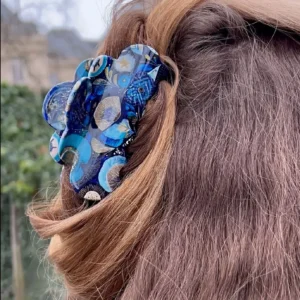 Pince Cheveux Luxe Bleu et Dore Chic et Elegance 1e