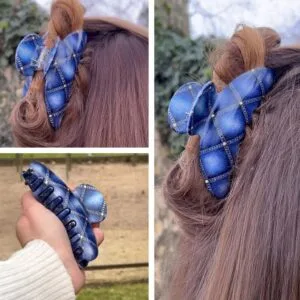 Pince a cheveux denim Barrette cheveux femme originale 2