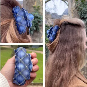 Pince pour cheveux Tendance Denim Bleu 2