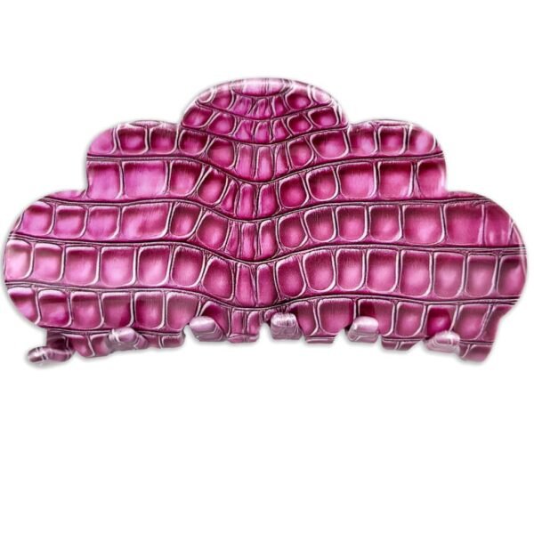 Pince cheveux rose – Design effet croco chic ClawMeUp
