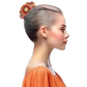 Pince pour cheveux orange Accessoire cheveux elegant 6