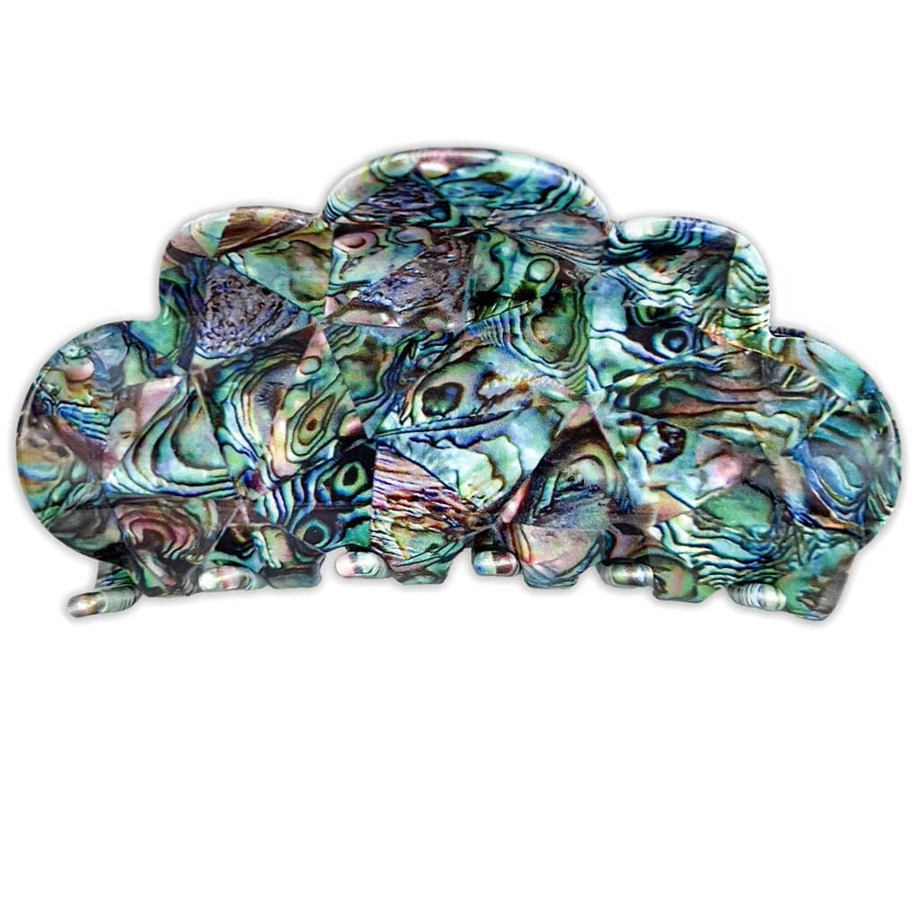 pince cheveux design nacre multicolore effet irisé femme