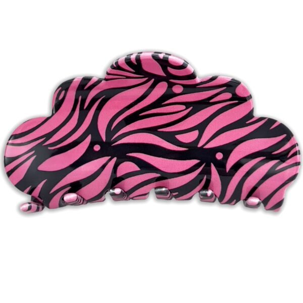 Pince à cheveux rose et noire – Accessoire chic ClawMeUp Paris
