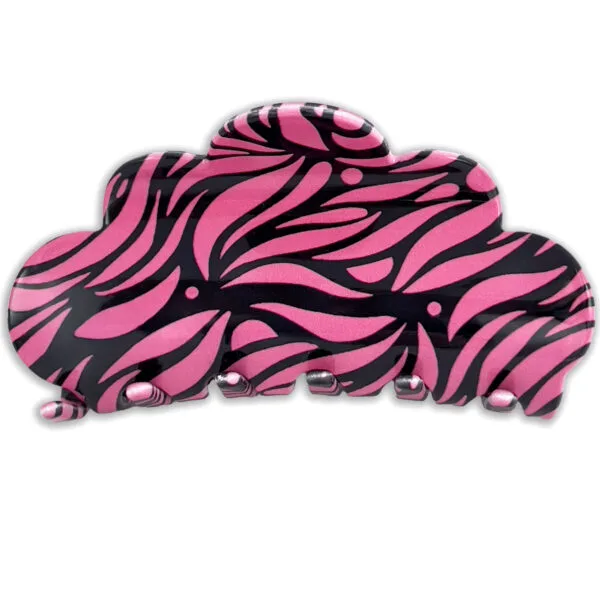 Pince à cheveux rose et noire – Accessoire chic ClawMeUp Paris