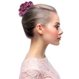 Pinces a cheveux originales rose et noir Barrette cheveux femme chic 6