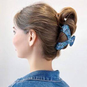Pince Cheveux Femme Luxe Bleu Mosaique – ClawMeUp Serie Limitee 5