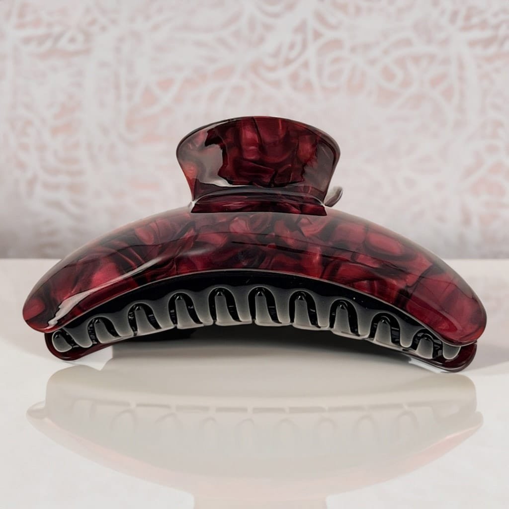 Grosse pince pour cheveux épais bordeaux chic – ClawMeUp