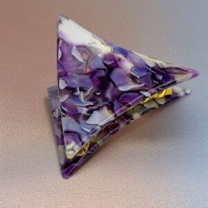 Pince à cheveux triangle en acétate – violet prune – ClawMeUp