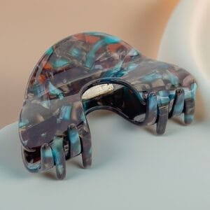 Petite pince à cheveux ClawMeUp – turquoise océan – acétate