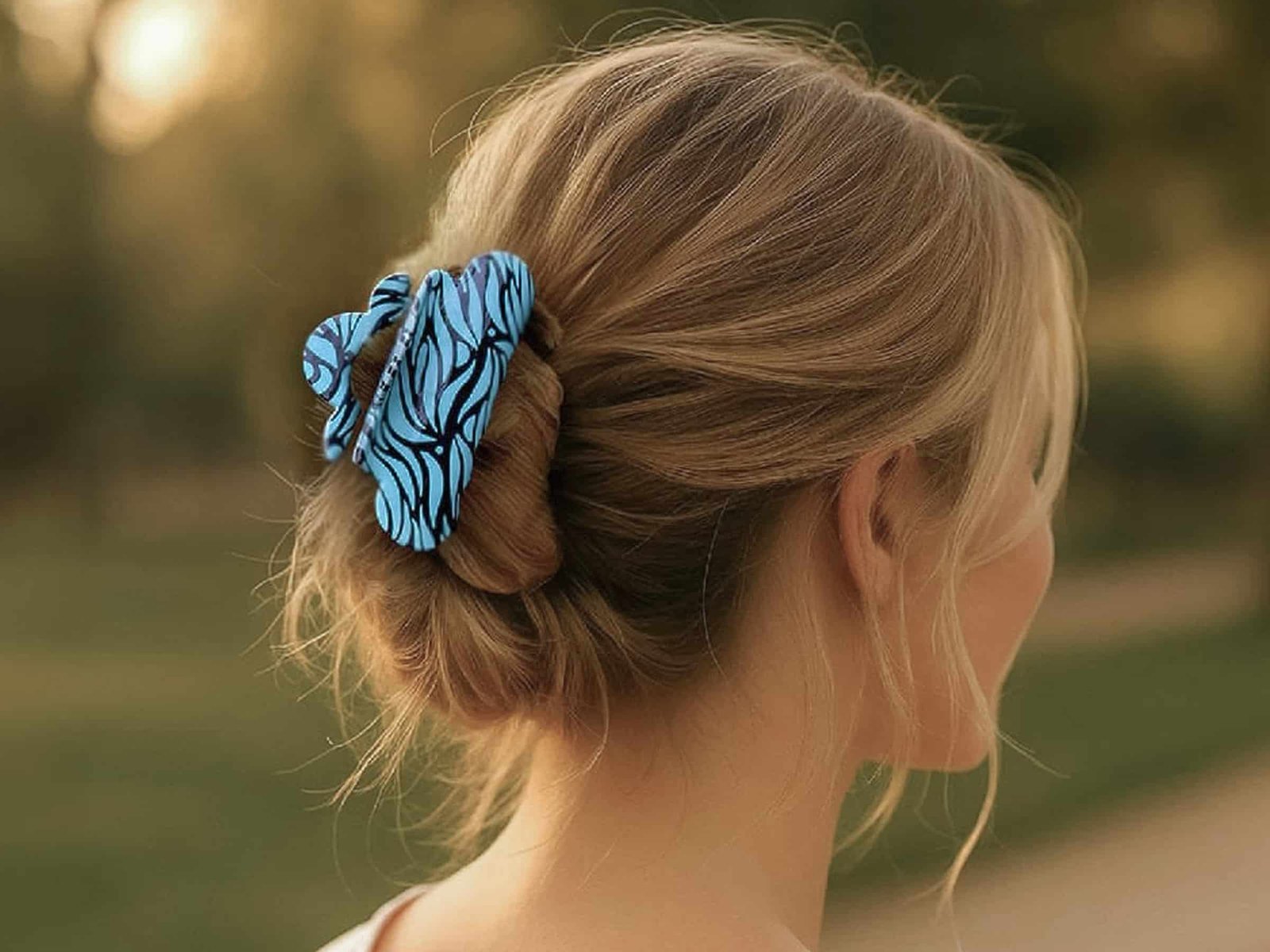 Coiffure simple réalisée avec une pince à cheveux premium