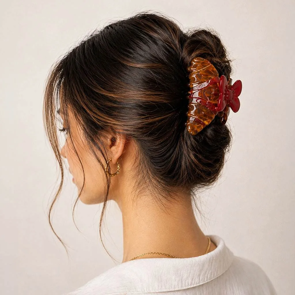 Pince à cheveux originale croissant de Paris — Acétate premium — vue 2