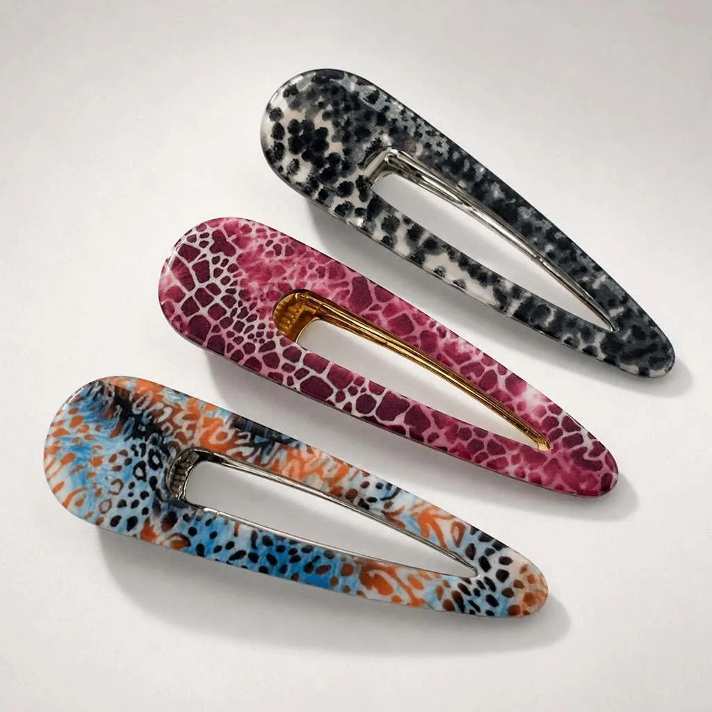Trio de pinces crocodile inox set de 3 coloris ClawMeUp