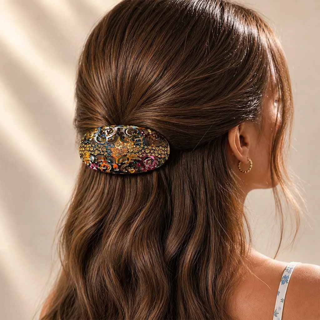 Barrette Cheveux Mariage Cristaux & Strass — Acétate Premium | ClawMeUp — vue 2