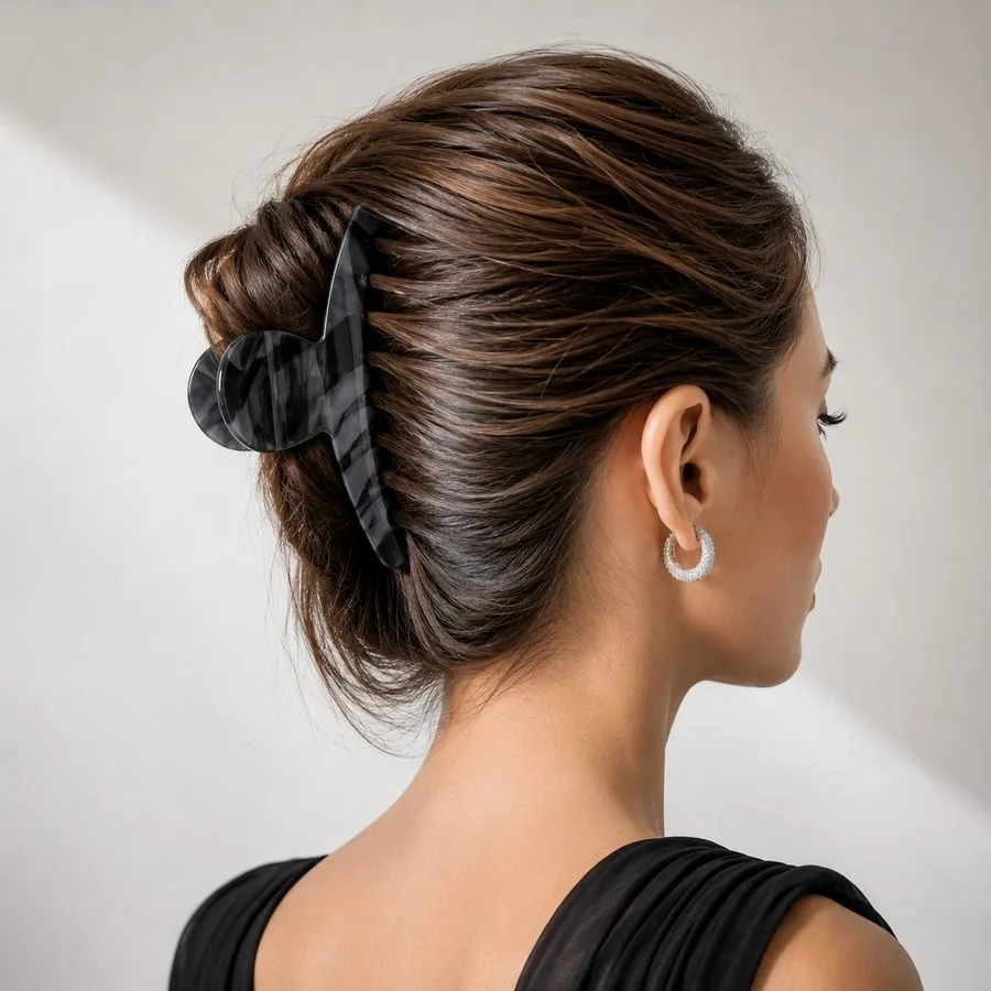 Pince Cheveux Large Évasée — Acétate de Cellulose | ClawMeUp