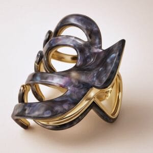 Pince crabe cheveux chic vert abalone acétate — ClawMeUp Paris