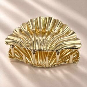 Pince à cheveux coquillage dorée acier inoxydable — ClawMeUp