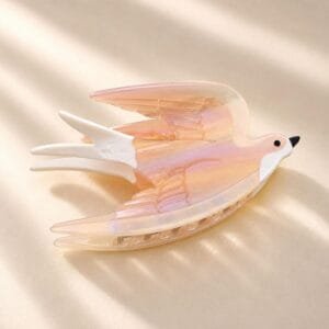 Pince à cheveux hirondelle Camaïeux Rosés en acétate — ClawMeUp